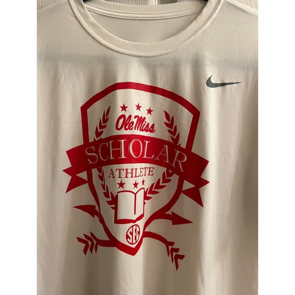 NIKE MEN’S OLE MISS 3.0 SCHOLAR TEE~ LG - Picture 2 of 9